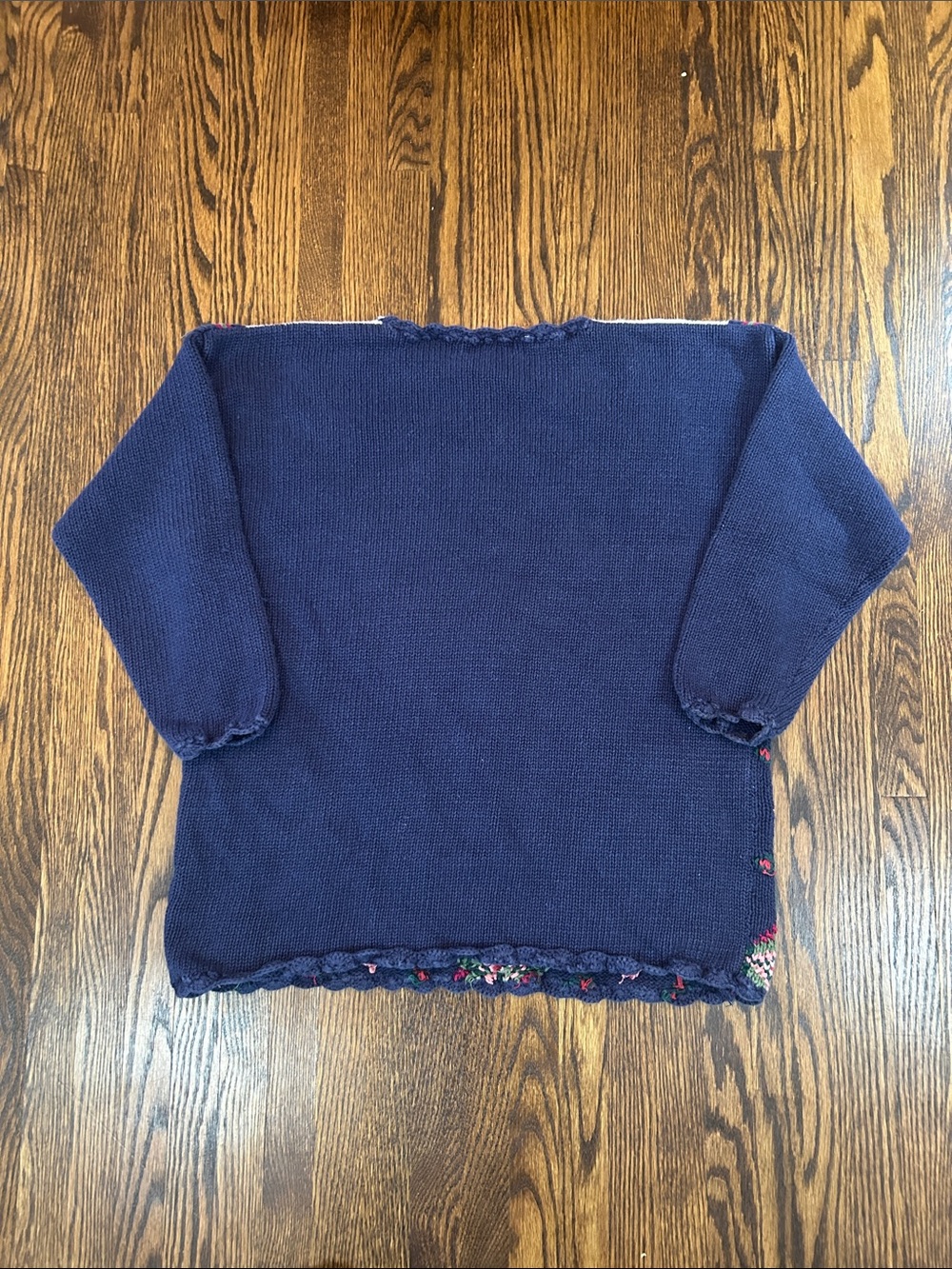 Vintage Knit Floral Sweater - Picture 7 of 8